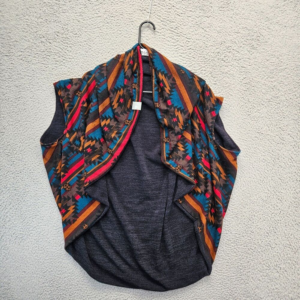 Bodhi‎ Swag Cardigan Sweater Womens One Size Multicolor Aztec Reversible